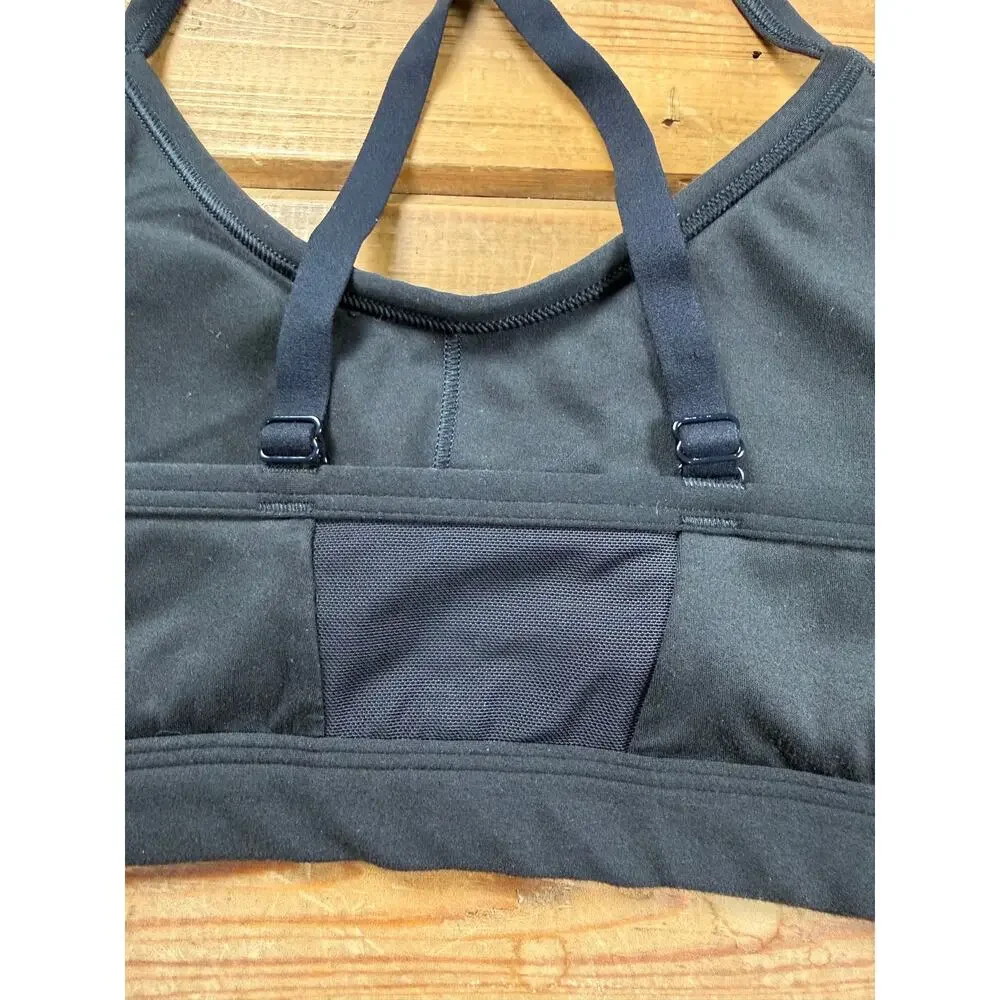 Gymshark Ruched Strappy Sports Bra Black Size Small Medium Support